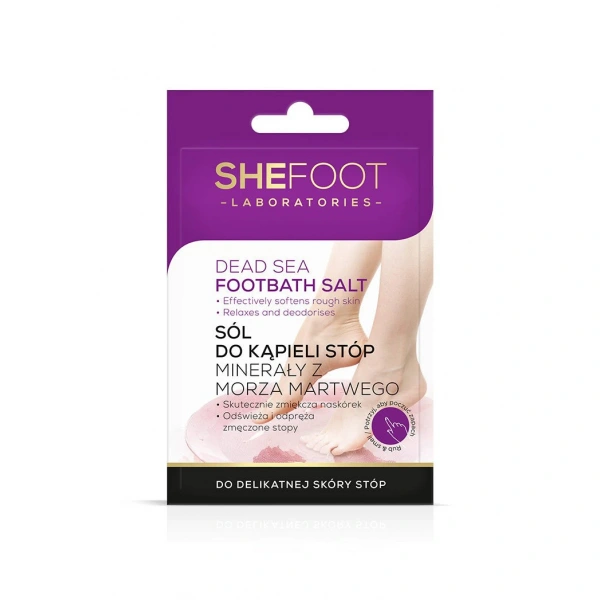 SheFoot Sól do kąpieli stóp z minerałami z Morza Martwego 55g - saszetka