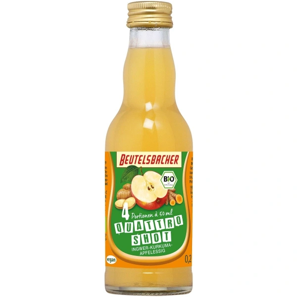 Shot na odporność jabłko - imbir - kurkuma - acerola bio 200 ml - beutelsbacher