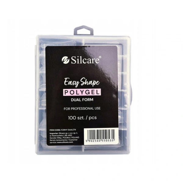 SILCARE Formy do akrylożelu Clear Dual 1op.-100szt