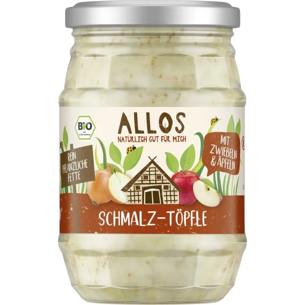 Smalczyk wegański z cebulą i jabłkiem bezglutenowy bio 250 g - allos