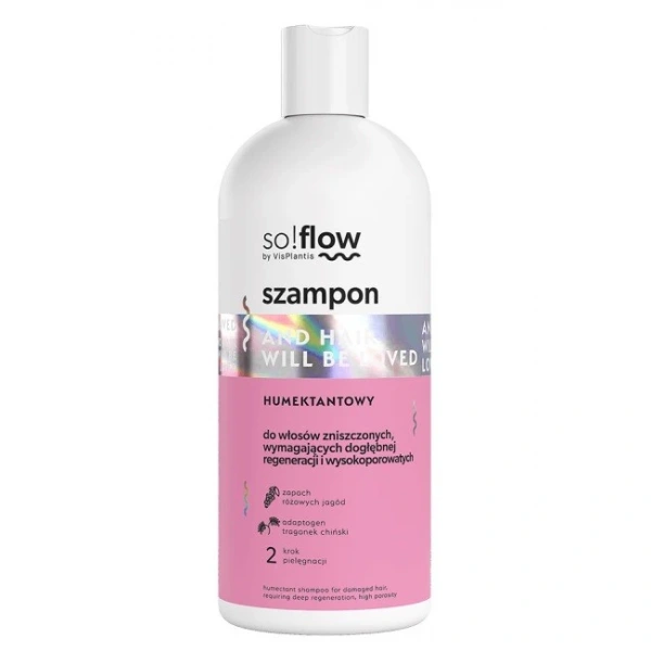 SO!FLOW Humektantowy szampon do włosów zniszczonych, wymagających regeneracji 300 ml