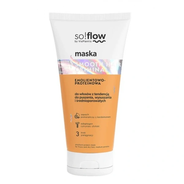 SO!FLOW Maska emolientowo-proteinowa do włosów z tendencją do puszenia, wysuszania 200 ml