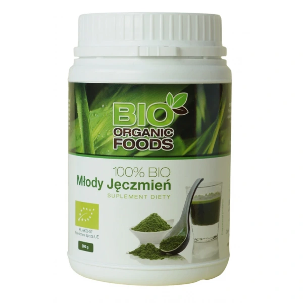 Sok z młodego jęczmienia sproszkowany bio 300 g - bio organic foods