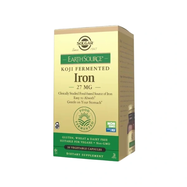 SOLGAR Earth Source® Koji Fermented Iron 27 mg  (30  caps)