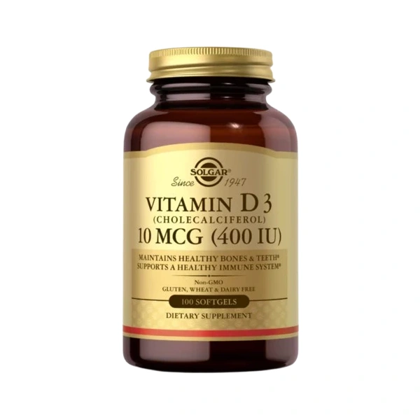 SOLGAR Vitamin D3 (Cholecalciferol) 10 mcg (400 IU) (250 caps)