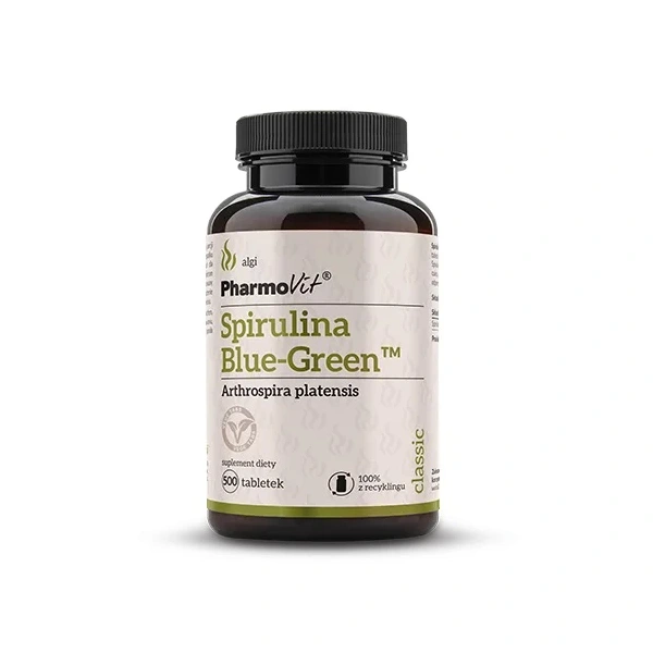Spirulina blue-green (250 mg) bezglutenowa 500 tabletek - pharmovit
