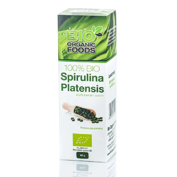 Spirulina platensis bio (250 mg) 320 tabletek - bio organic foods
