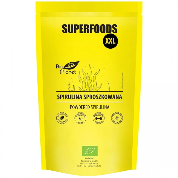 Spirulina sproszkowana bio 600 g - bio planet