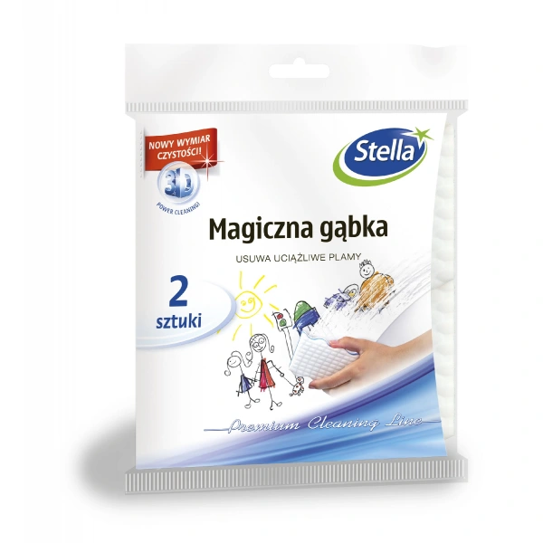 STELLA Magiczna Gąbka 3D - usuwa uciążliwe plamy 1op.-2szt