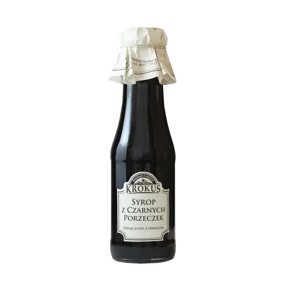 Syrop z czarnej porzeczki bezglutenowy 355 g (280 ml)  - krokus
