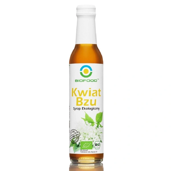 Syrop z kwiatów czarnego bzu bezglutenowy bio 250 ml - bio food