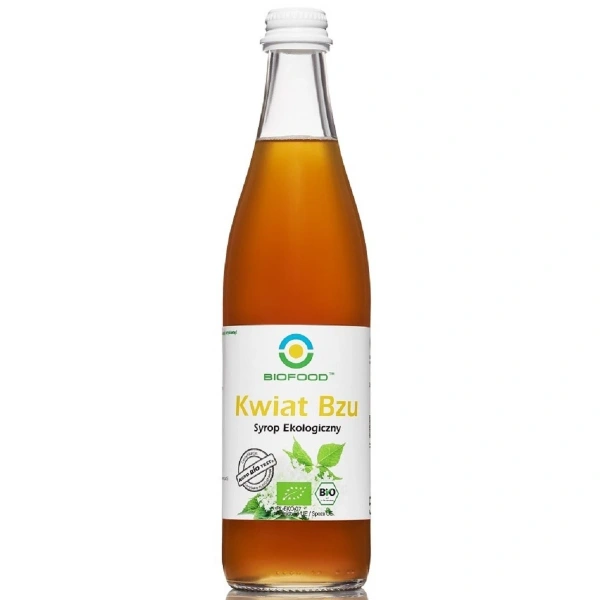 Syrop z kwiatów czarnego bzu bezglutenowy bio 500 ml - bio food
