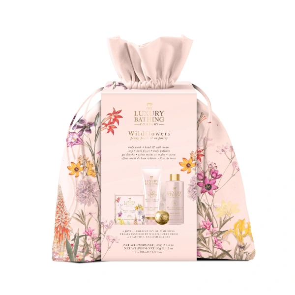 THE LUXURY BATHING COMPANY Zestaw prezentowy Wildflowers - Peony,Peach & Raspberry (woreczek) 1op.