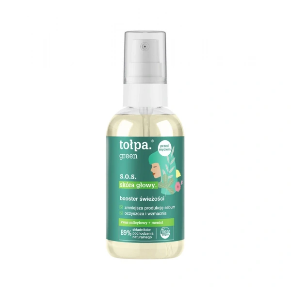 TOŁPA Green S.O.S. Skóra głowy Booster świeżości oczyszczająco-wzmacniający 100 ml