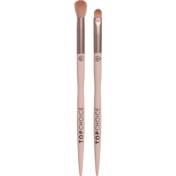 TOP CHOICE Professional Pędzelki Softness nr 03 i 04 - do cieni,rozświetlacza,korektora (30048) 1op. - 2szt.
