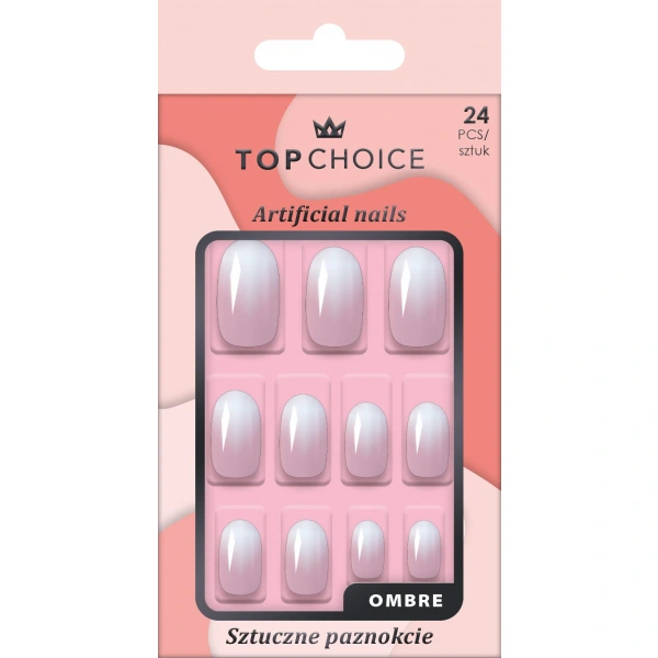 TOP CHOICE Sztuczne paznokcie ombre owalne