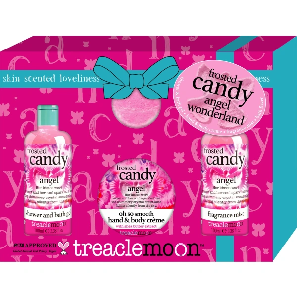 TREACLEMOON Zestaw prezentowy Frosted Candy Angel (Żel pod prysznic+Balsam do ciała+Mgiełka do ciała+Kula do kąpieli) 1 op. - 4 szt.