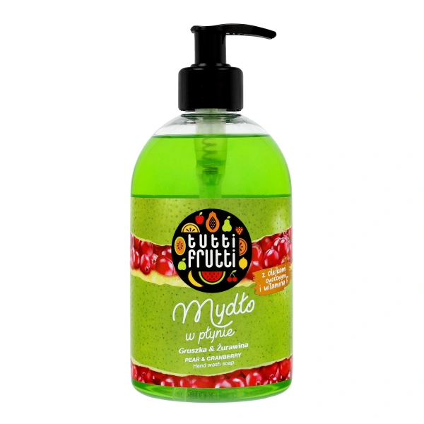 TUTTI FRUTTI Gruszka & Żurawina Mydło w płynie z olejkami owocowymi i witaminą F 500 ml