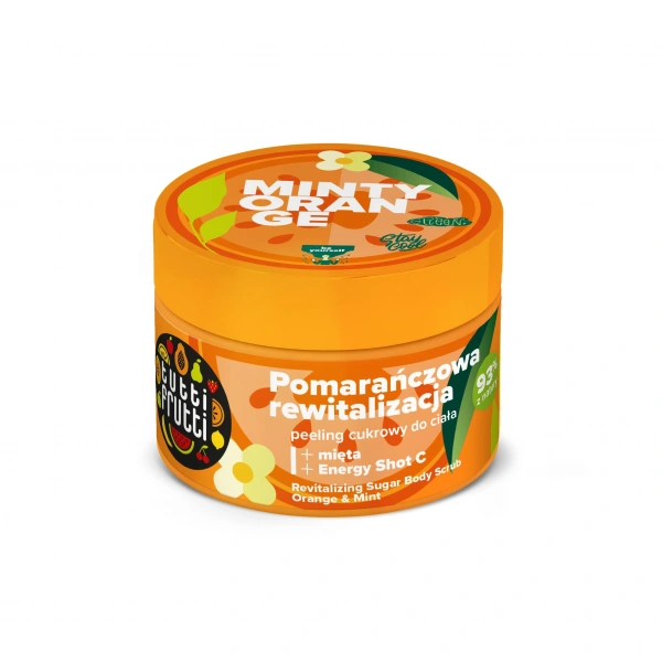 TUTTI FRUTTI Peeling rewitalizujący cukrowy do ciała Pomarańcza i Mięta 300 g