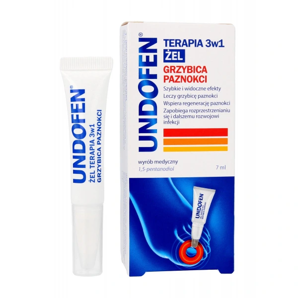 UNDOFEN Terapia 3w1 - żel przeciw grzybicy paznokci 7 ml