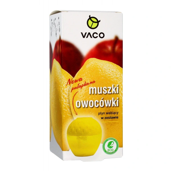 VACO ECO Pułapka na muszki owocówki Jabłuszko + płyn wabiący  1op.