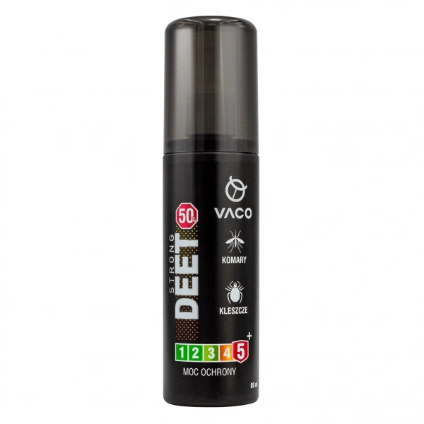 VACO STRONG DEET 50 Płyn na kleszcze,komary i meszki  80ml