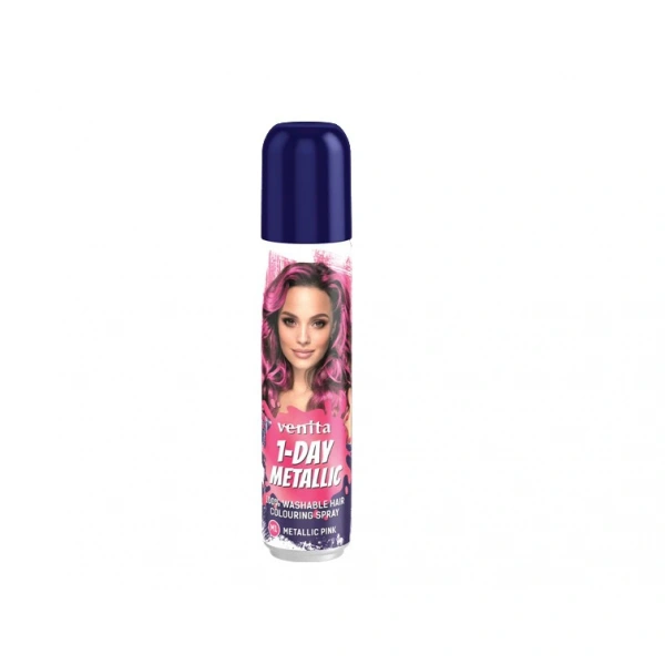 VENITA 1- Day Metallic Spray koloryzujący do włosów - nr M1 Metallic Pink (metaliczny różowy) 50ml