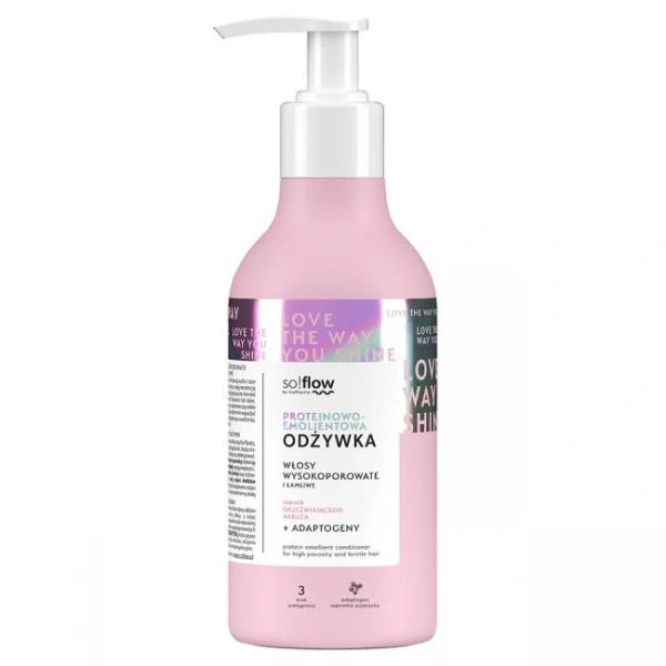 Vis Plantis So!Flow Proteinowo - Emolientowa Odżywka do włosów wysokoporowatych i łamliwych 400ml