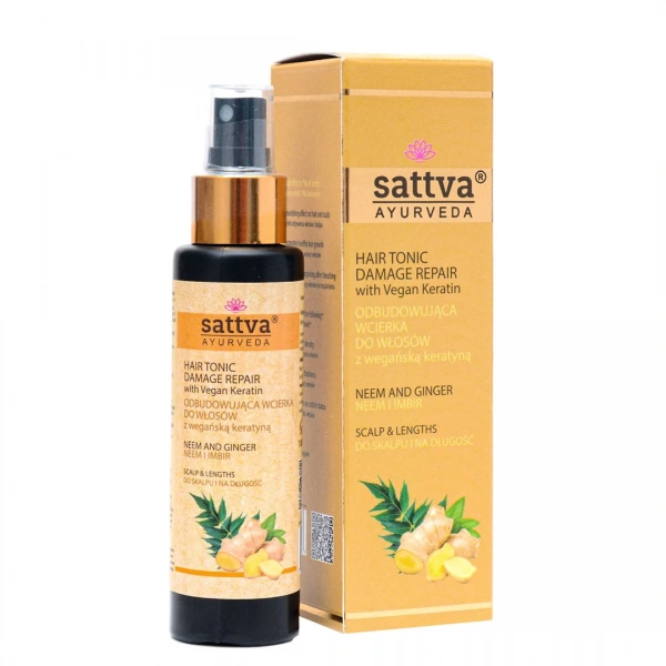 Wcierka do skóry głowy odbudowująca neem  and  imbir 100 ml - sattva (ayurveda)