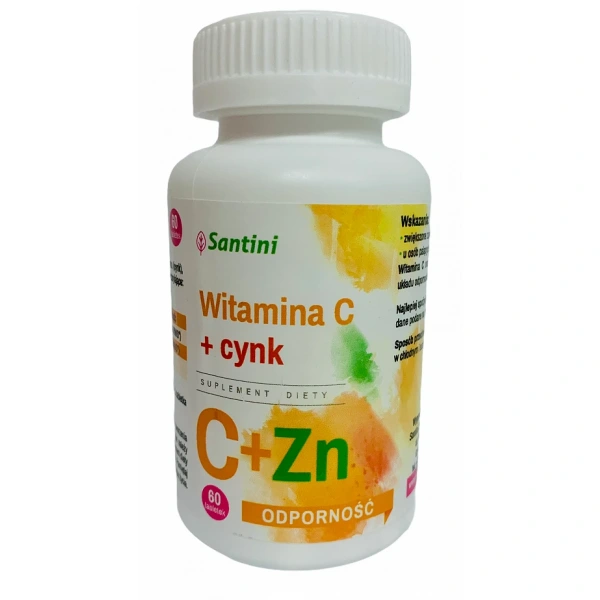 Witamina c + cynk 60 tabletek - santini