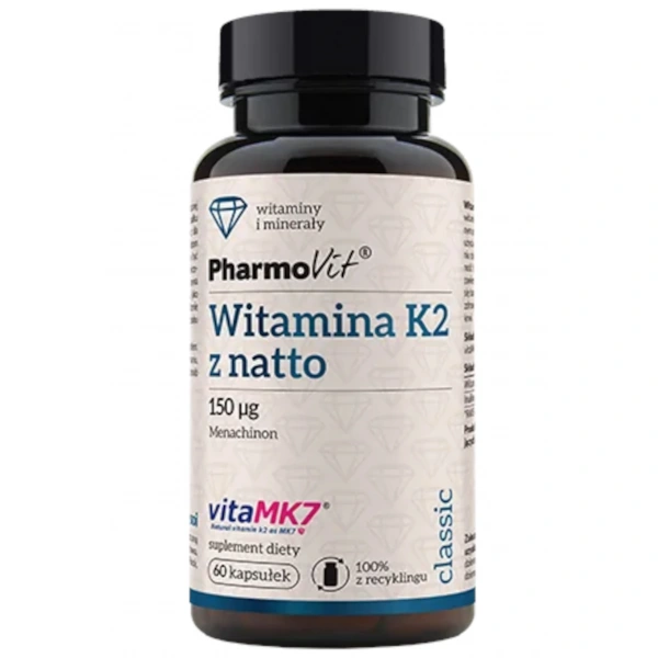 Witamina k2 (150 µg) bezglutenowa 60 kapsułek - pharmovit
