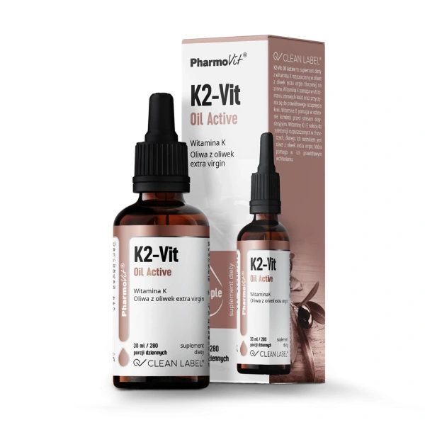 Witamina k2 w kroplach (75 µg) bezglutenowa 30 ml - pharmovit