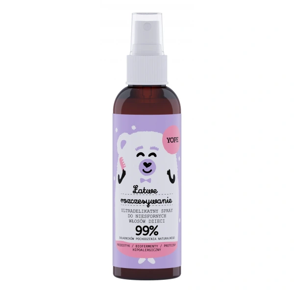 YOPE Kids Ultradelikatny Spray do niesfornych włosów dzieci - Łatwe Rozczesywanie 150ml