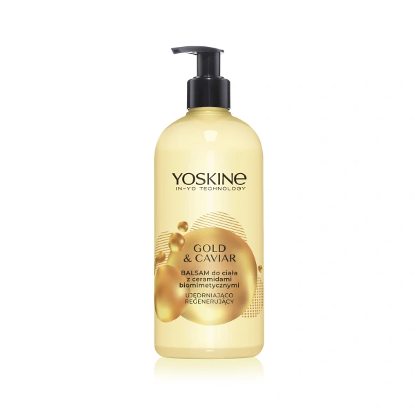 YOSKINE Gold & Caviar Balsam do ciała z ceramidami biomimetycznymi ujędrniająco regenerujący 400 ml