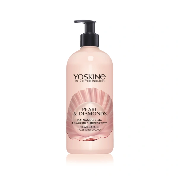 YOSKINE Pearl & Diamonds Balsam do ciała z kwasem hialuronowym nawilżająco rozświetlający 400 ml