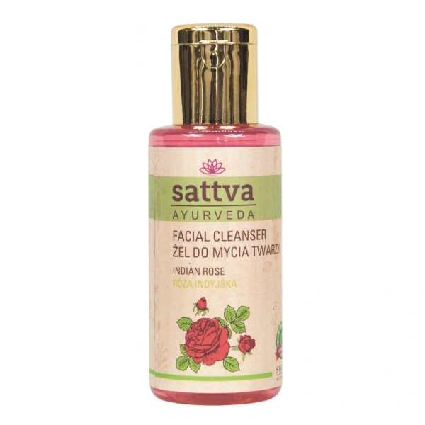 Żel do mycia twarzy róża indyjska 100 ml - sattva