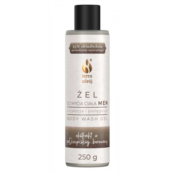 Żel pod prysznic dla mężczyzn oczyszczająco - pielęgnujący 250 g - terra zdrój (seria borowinowa)