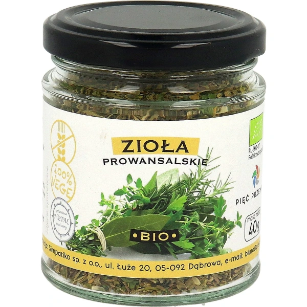 Zioła prowansalskie bezglutenowe bio 40 g - pięć przemian