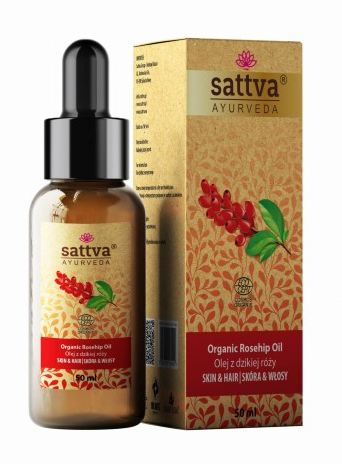 Olej do ciała i włosów z dzikiej róży eco 50 ml - sattva (ayurveda)
