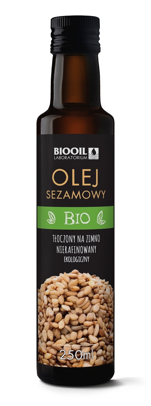 Olej sezamowy tłoczony na zimno bio 250 ml - biooil