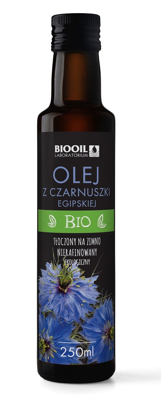 Olej z czarnuszki tłoczony na zimno bio 250 ml - biooil