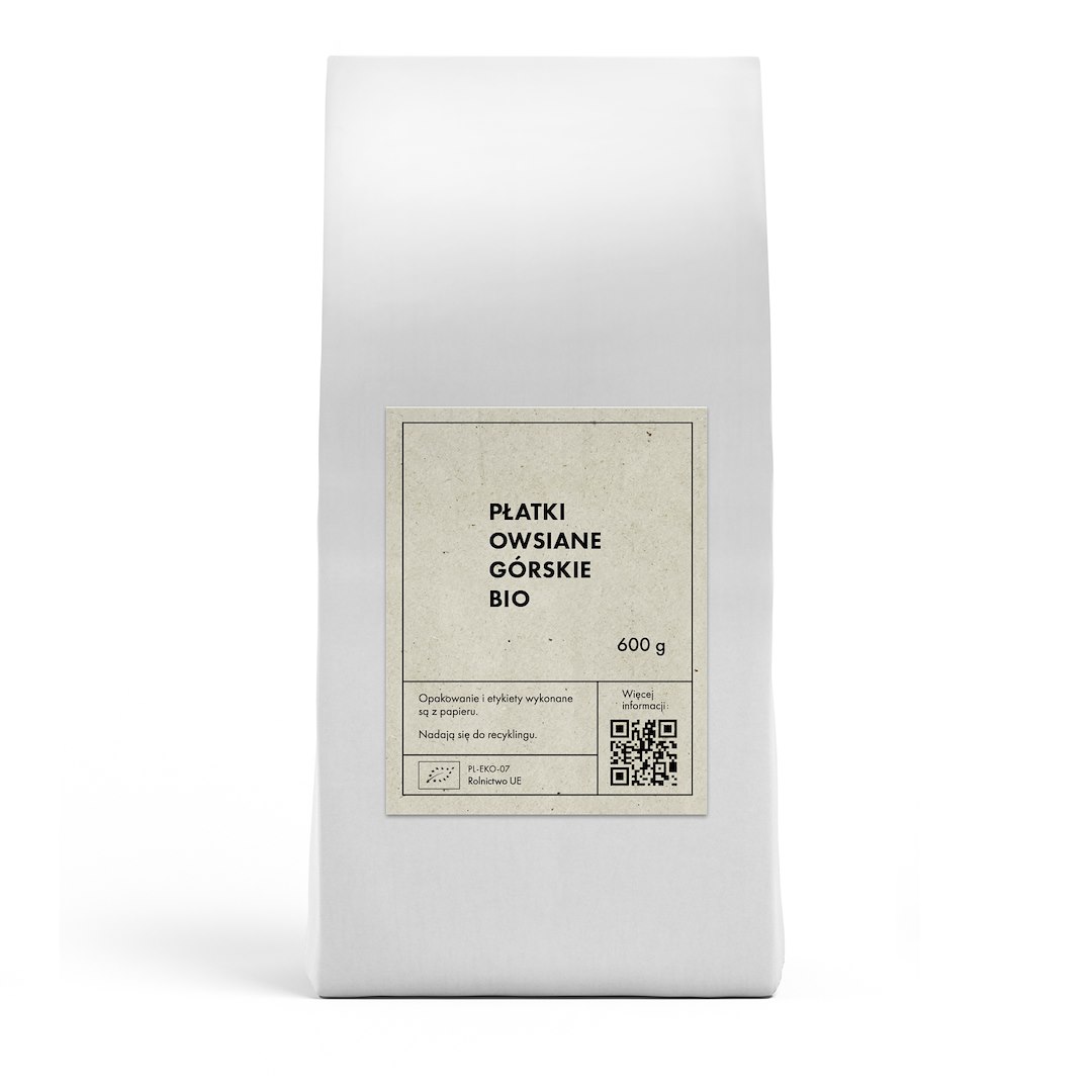 Płatki owsiane górskie bio 600 g - the planet