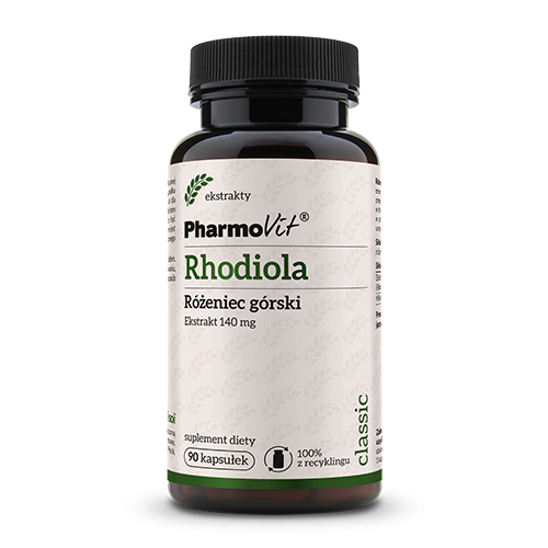 Rhodiola - różeniec górski ekstrakt (140 mg) bezglutenowy 90 kapsułek - pharmovit