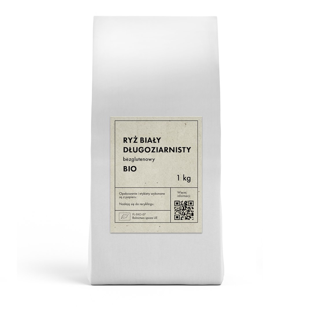 Ryż biały długoziarnisty bezglutenowy bio 1 kg - the planet