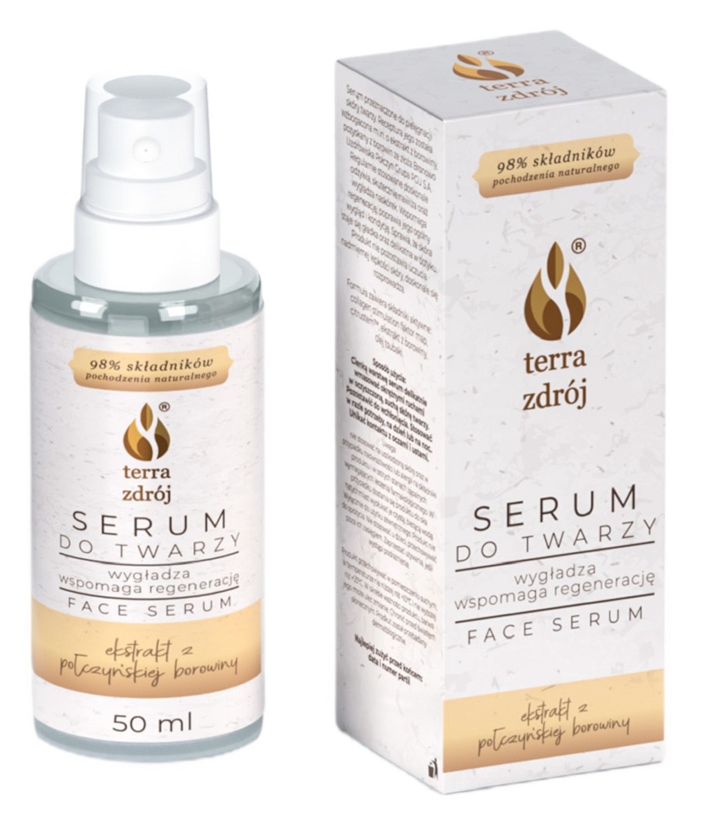 Serum do twarzy wygładzająco - regenerujący 50 ml - terra zdrój (seria borowinowa)