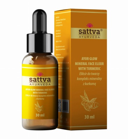 Serum eliksir do twarzy kompleks mineralny z kurkumą 30 ml - sattva (ayurveda)