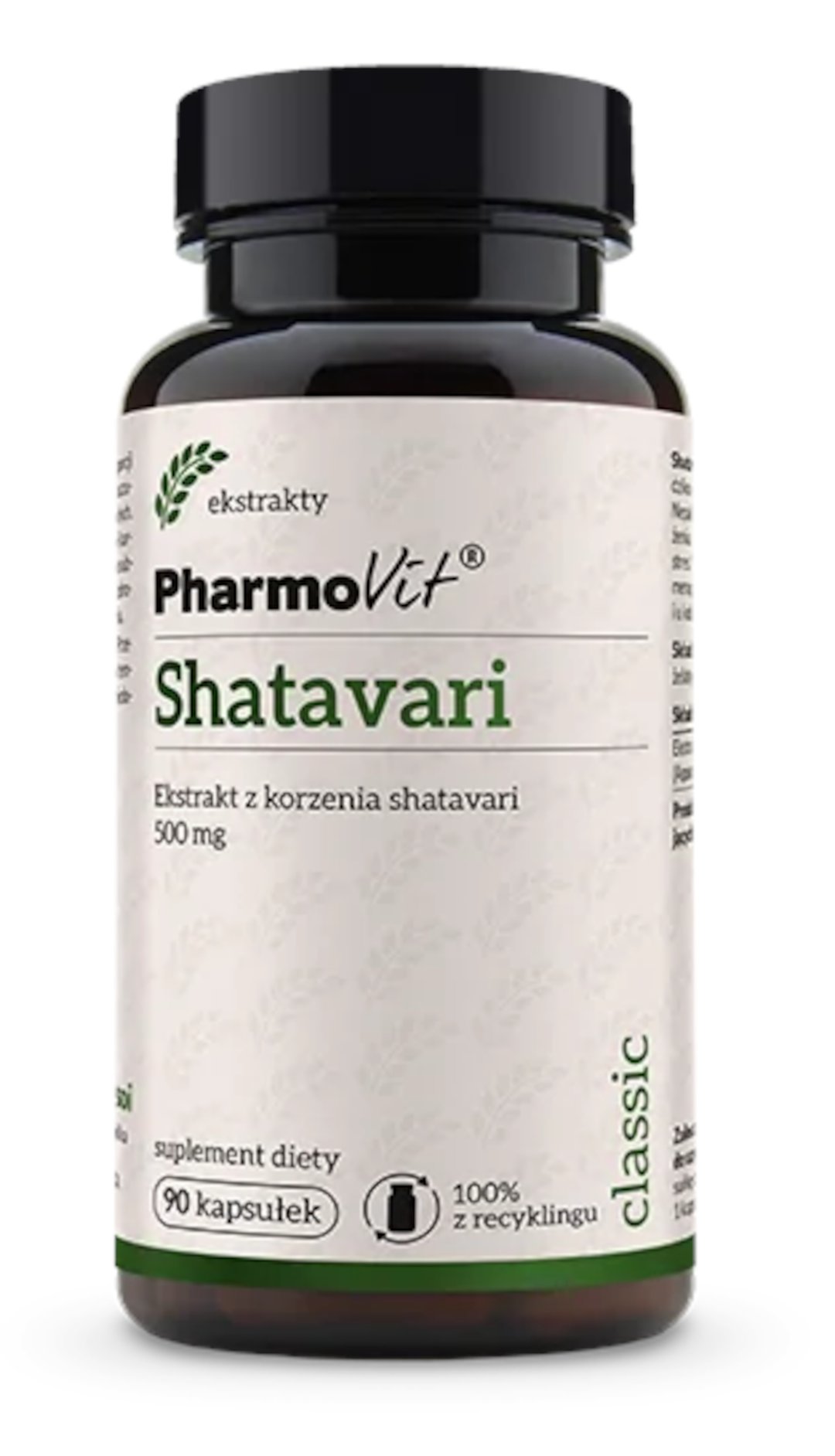 Shatavari ekstrakt (500 mg) bezglutenowy 90 kapsułek - pharmovit (classic)