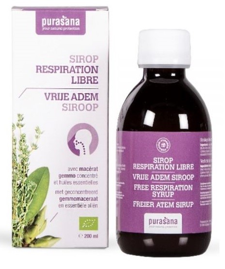 Syrop na stan zapalny górnych dróg oddechowych bio 200 ml - purasana