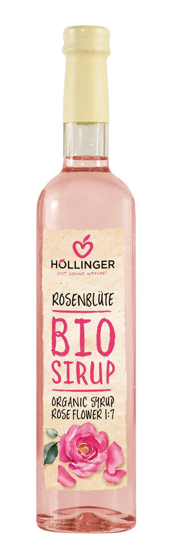 Syrop o smaku różanym bio 500 ml - hollinger