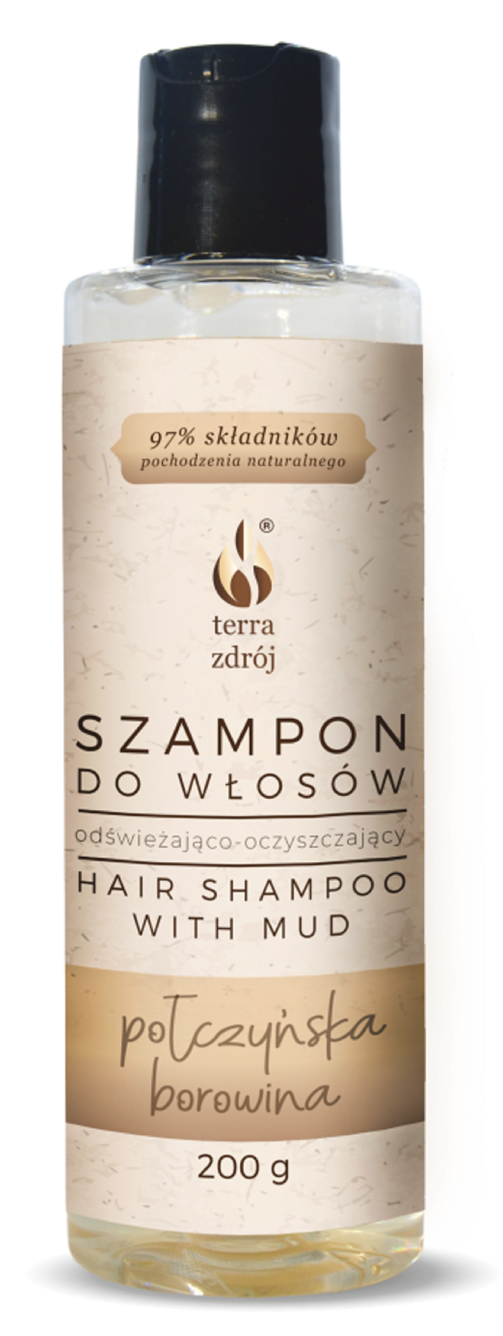Szampon do włosów odświeżająco - oczyszczający 200 g - terra zdrój (seria borowinowa)